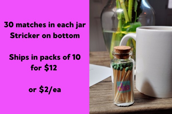 1 Jar of Matches- (30cnt matches/each) with "Dia" Logo