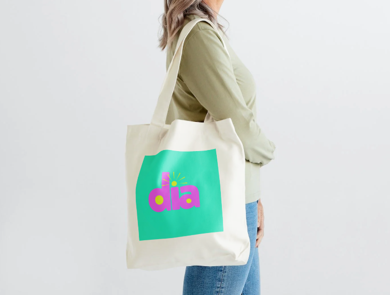 100% Cotton Canvas Tote Bag "Dia Logo"