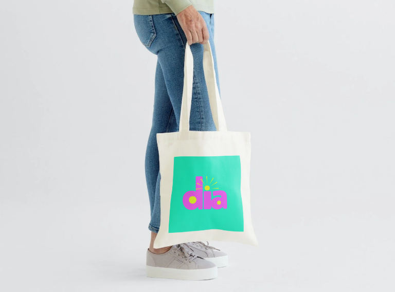 100% Cotton Canvas Tote Bag "Dia Logo"